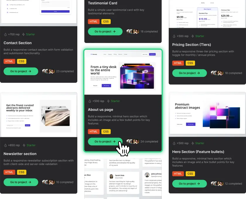 Build front end real-world projects | GreatFrontEnd Projects - Real ...