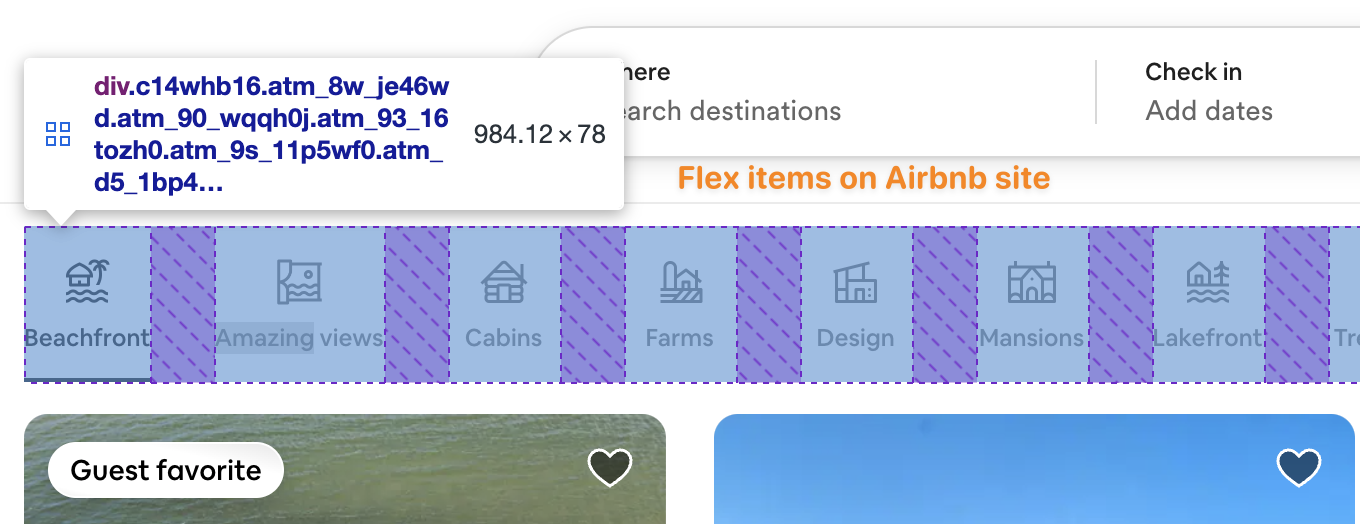 Airbnb nav gap CSS