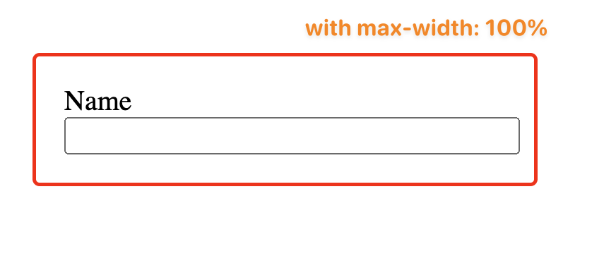 CSS input max width