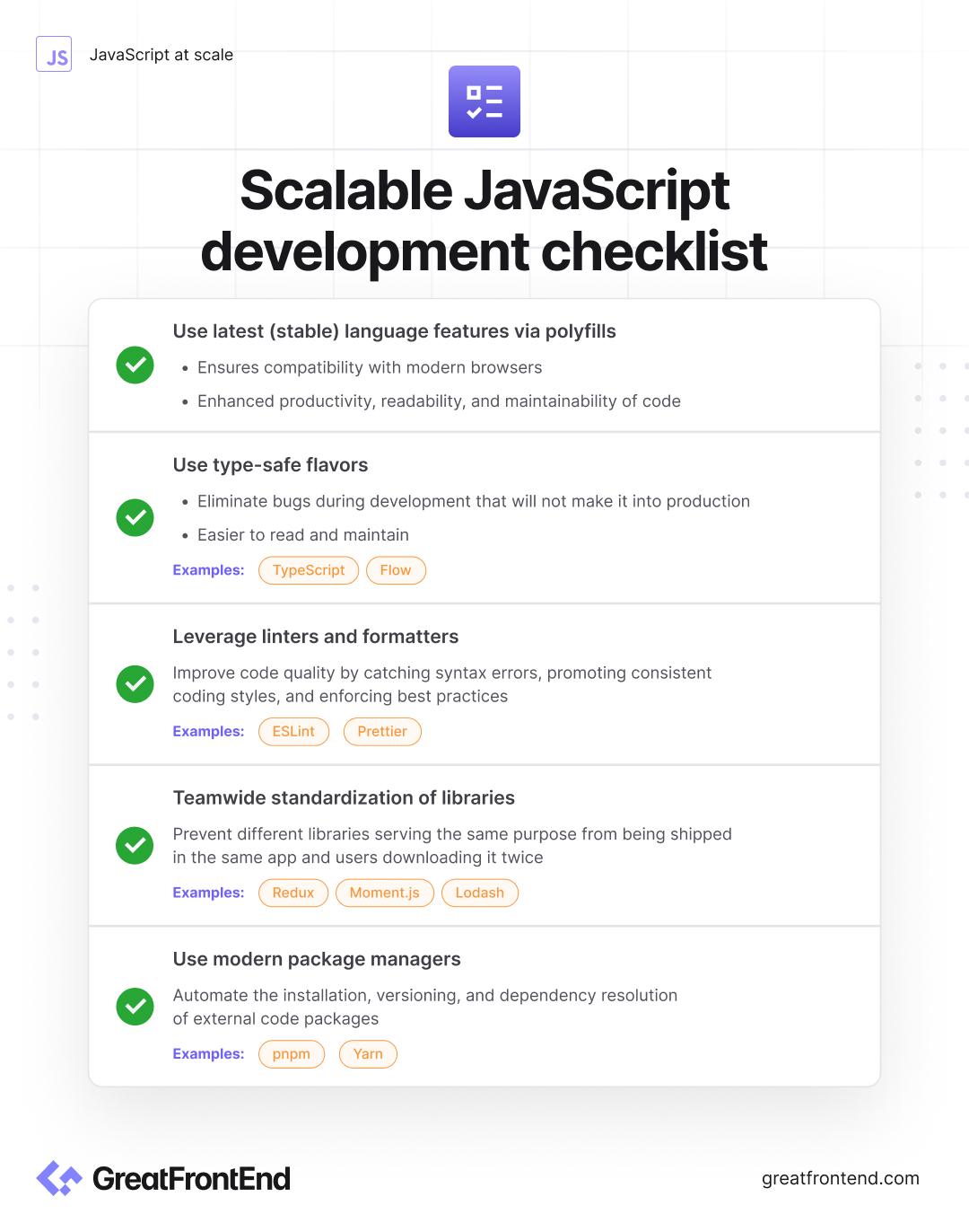 JavaScript at Scale List