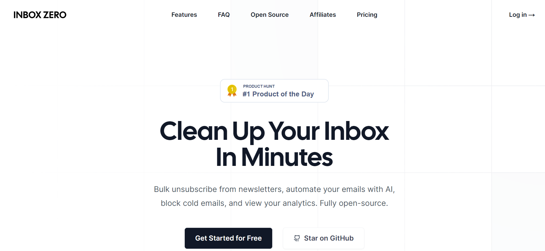 Inbox Zero homepage