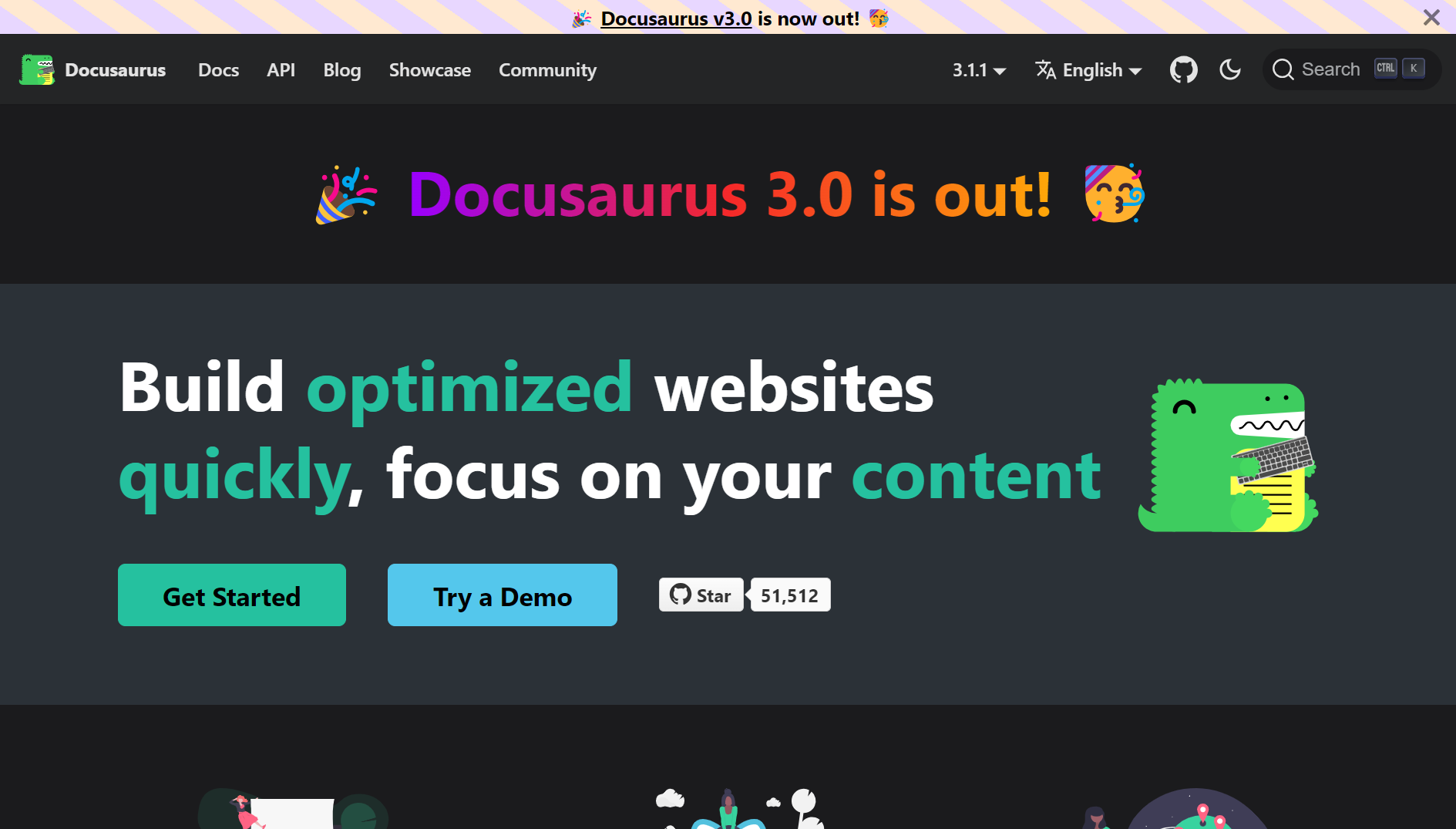 Docusaurus homepage