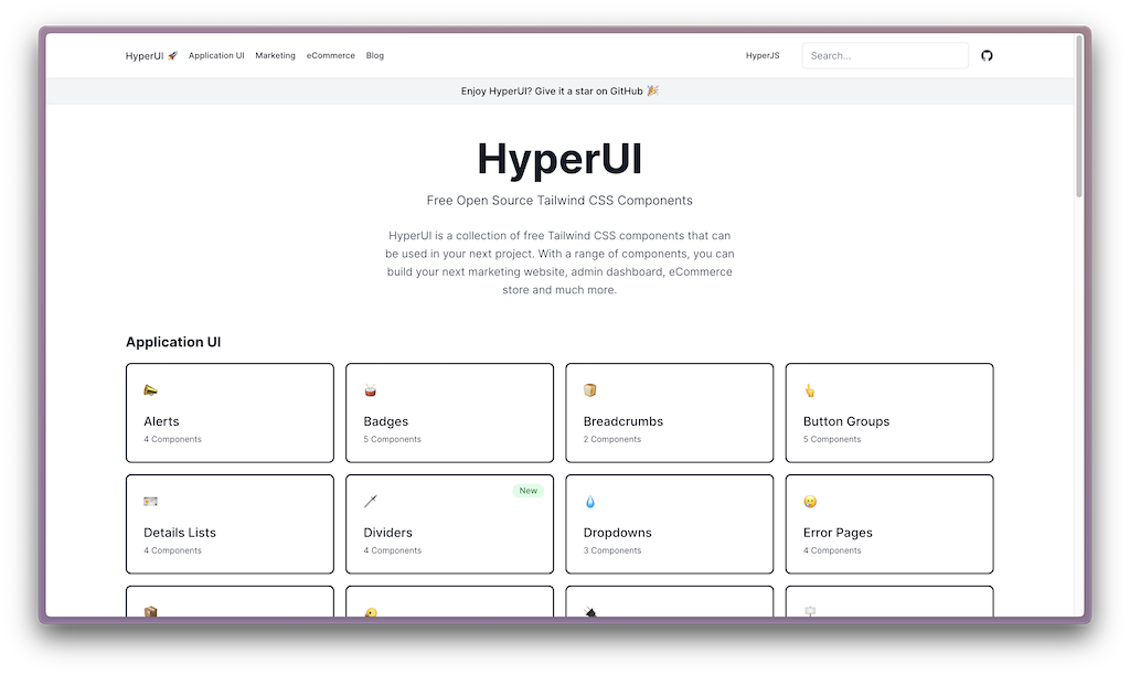 HyperUI homepage